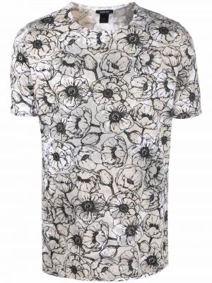 Kvetinové bavlnené tričko s potlačou Avant Toi sivá