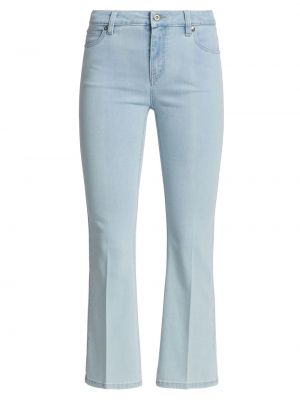 Эластичные расклешенные джинсы до щиколотки Olivia с высокой посадкой Piazza Sempione синий