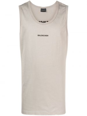 Риза с принт Balenciaga сиво