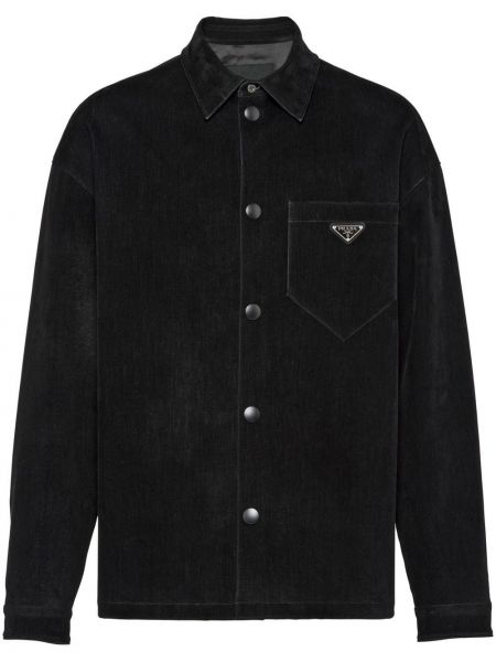 Rifľová košeľa Prada čierna