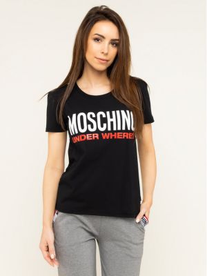 Priliehavé tričko Moschino Underwear & Swim čierna