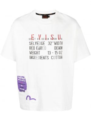 Raštuotas medvilninis marškinėliai Evisu
