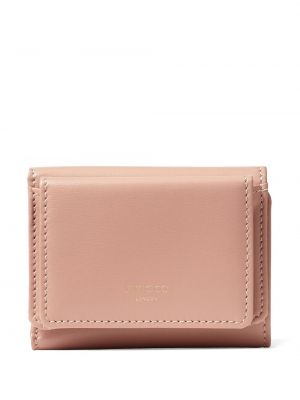 Kožená peněženka Jimmy Choo růžová