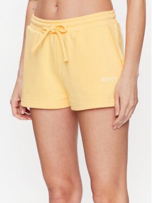 Priliehavé športové šortky Roxy žltá
