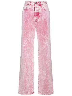 Manšestrové džíny relaxed fit Dsquared2 růžové