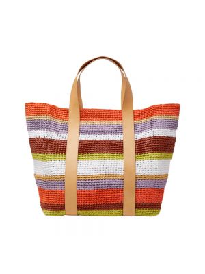 Shopper handtasche mit taschen La Doublej orange