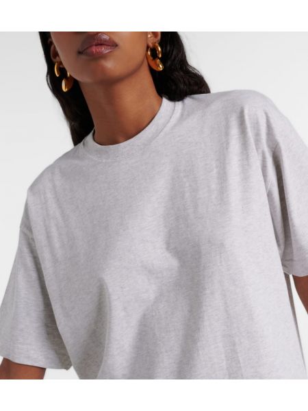 Βαμβακερή μπλούζα από ζέρσεϋ Toteme γκρι