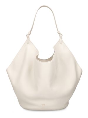 Δερμάτινη τσάντα shopper Khaite λευκό