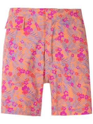 Kratke hlače s cvetličnim vzorcem Amir Slama oranžna