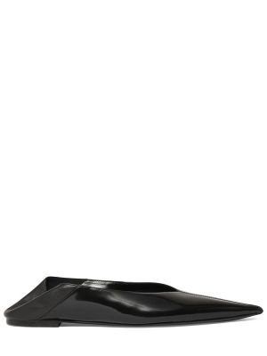 Papuci de casă din piele Saint Laurent negru