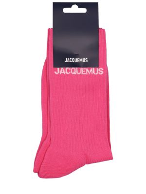 Calcetines de algodón Jacquemus rosa