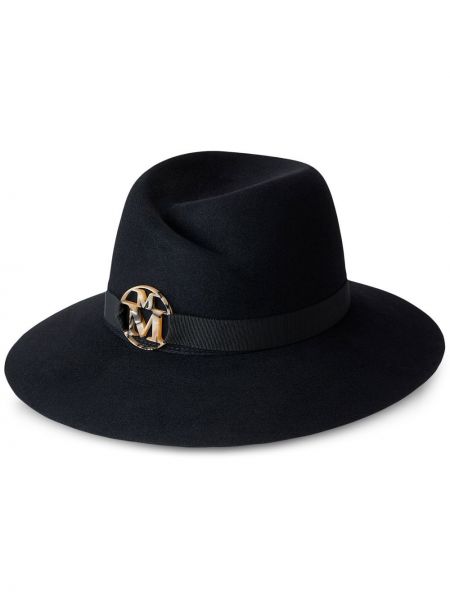Вълнена шапка от филц Maison Michel синьо