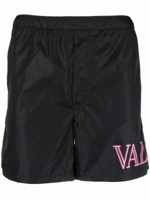Kratke hlače s printom Valentino Garavani crna