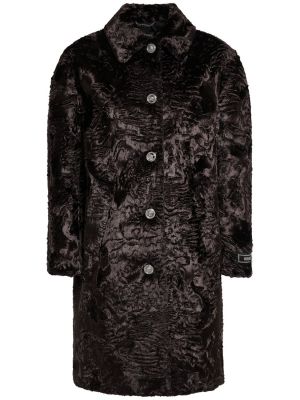 Palton de blană Versace maro