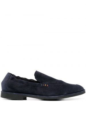 Pantofi loafer din piele de căprioară cu dungi Paul Smith albastru