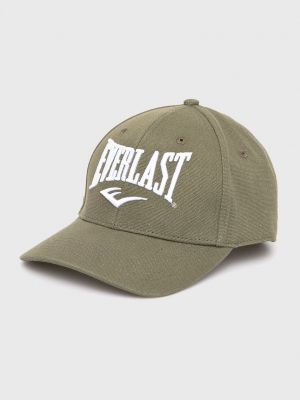 Памучна шапка с апликация Everlast зелено