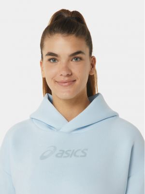 Mikina relaxed fit Asics modrá