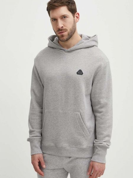 Pamučna hoodie s kapuljačom s melange uzorkom Reebok Classic siva