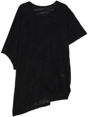 Βαμβακερή μπλούζα Y's μαύρο
