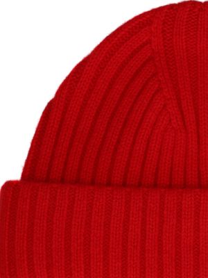 Chunky kašmírová čiapka Totême červená