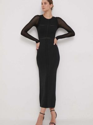 Sukienka długa dopasowana Calvin Klein czarna