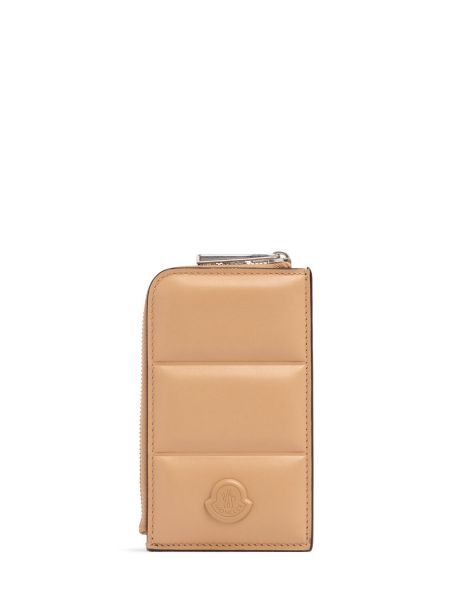 Lær kortholder ingen hæl Moncler beige