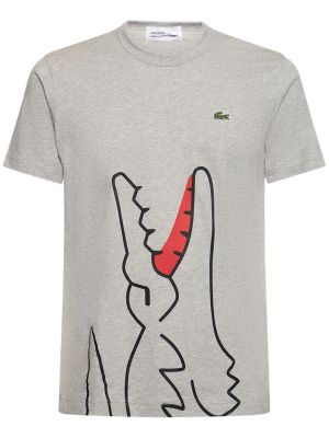 Pamut póló nyomtatás Comme Des Garçons Shirt szürke
