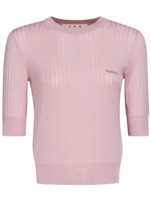 Džemperis ar izšuvumiem Marni rozā