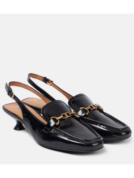 Slingback læder pumps Tod's sort