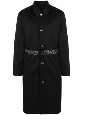 Памучно палто Versace черно