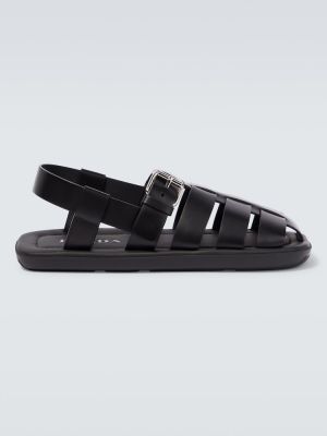 Leder sandale Prada schwarz