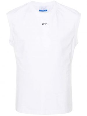 Bavlnená košeľa s potlačou Off-white biela