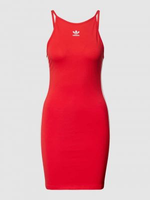 Sukienka mini dopasowana Adidas Originals czerwona
