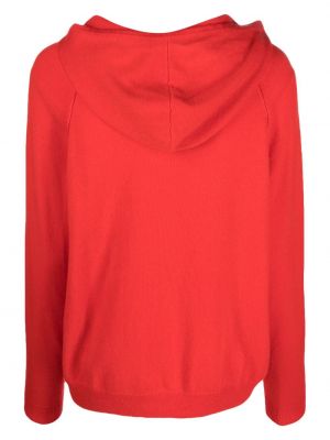Bluza z kapturem wełniana z kaszmiru Chinti & Parker czerwona