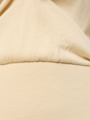 Rochie mini de mătase din cașmir Brandon Maxwell galben
