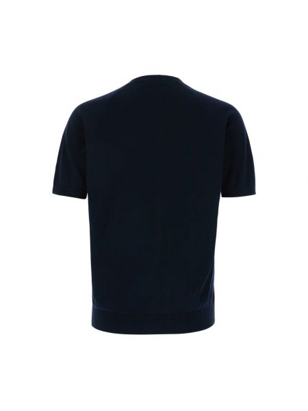 Dzianinowa koszulka La Fileria niebieska