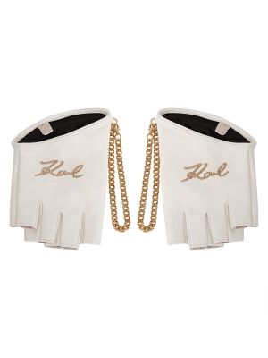 Ръкавици Karl Lagerfeld бяло