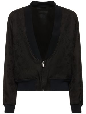 Žakárová bunda s výšivkou Noir Kei Ninomiya čierna