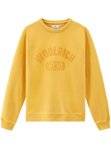 Sweatshirt aus baumwoll mit print Woolrich gelb