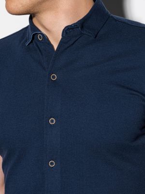 Košile s krátkými rukávy Ombre Clothing modrá
