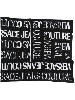 Плетен шал с принт Versace Jeans Couture