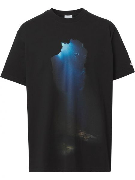 T-shirt mit print Burberry schwarz