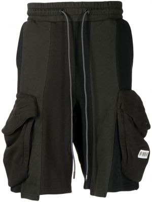 Shorts cargo à rayures avec poches Mostly Heard Rarely Seen noir