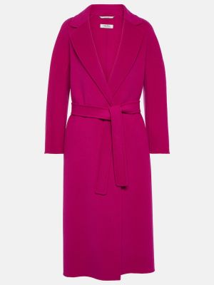 Μάλλινο παλτό 's Max Mara ροζ