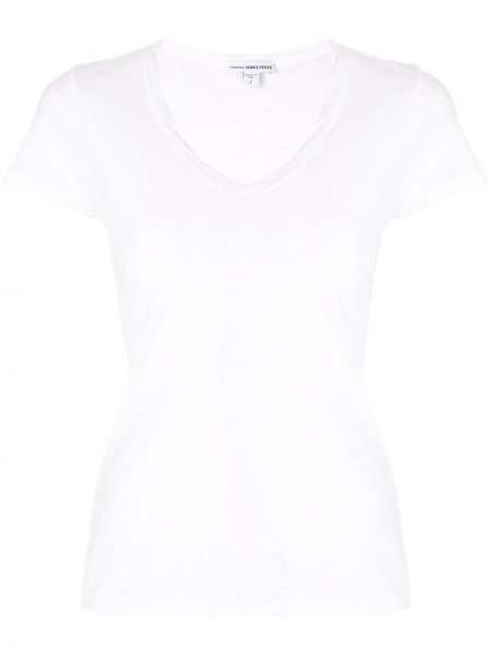 T-shirt à col v James Perse blanc