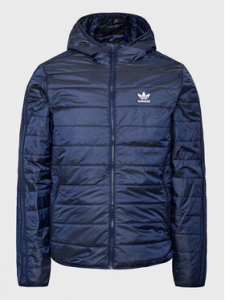 Priliehavá prechodná bunda s kapucňou Adidas modrá