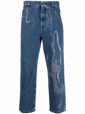 Trykt jeans 7/8 Fendi blå