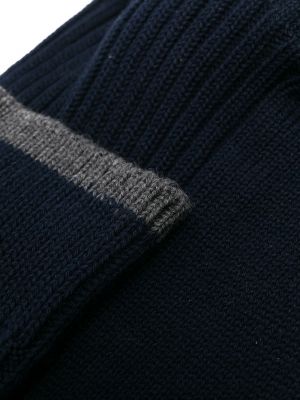 Chaussettes en tricot Brunello Cucinelli bleu