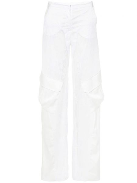 Čipkované cargo nohavice Atu Body Couture biela