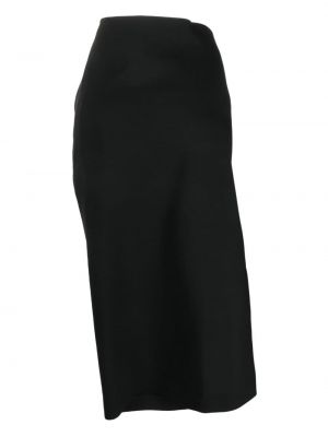 Drapované midi sukně Sportmax černé